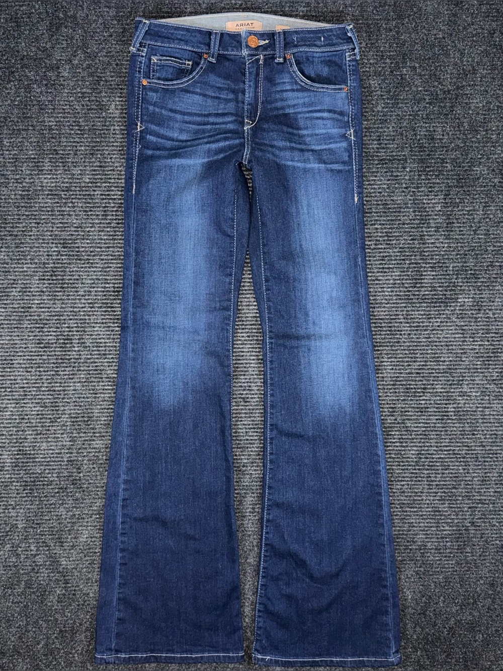 Ariat NWOT Ultra Stretch Perfect Rise Katie Flare Jeans Sz 28 LONG Dark 10027692